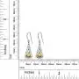Purple Amethyst, Yellow Citrine, Green Emerald, Red Ruby, Brown Smoky Quartz 1.24 Ct Oval 925 Sterling Silver Dangle Earrings Christmas Gifts For Women By Orchid Jewelry