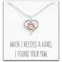 Dog Paw Necklace – Heart Shaped Paw Pendant for Women – Cute Dog Lover Charm with Message Card