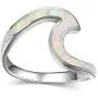 Angol 925 Sterling Silver Wave Jewelry Set, Wave Ring Necklace Earring Ocean Sea, Opal Jewelry Set with Gift Box Angol 925 Sterling Silver Wave Jewelry Set, Wave Ring Necklace Earring Ocean Sea, Opal Jewelry Set with Gift Box