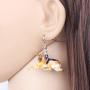 DUOWEI Acrylic Adult German Shepherd Dog Earrings Dangle Drop Jewelry Charms Gifts for Women Teen Girls Kids