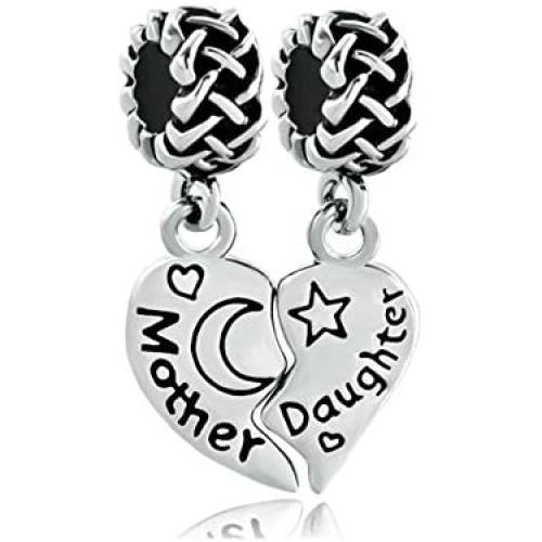 Lifequeen Heart Love Mom Mother Daughter Son Sister Aunt Niece Grandmother Granddaughter Charms Bracelets