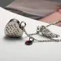 Joycuff Memorial Necklace for Women Urn Necklace for Ashes Heart 12 Colors Birthstone Cremation Ashes Keepsake with Angel Wing, God has You in his arms, Sympathy Gifts in Memory of Loss of Loved One