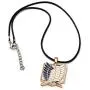 AILUOR Attack On Titan Necklace, Investigation Corps Pendant Necklace, Wings of Freedom Cosplay Necklace Leather Rope Investigation Anime Cartoon Lovers Jewelry for Boys Girls Anime Fan
