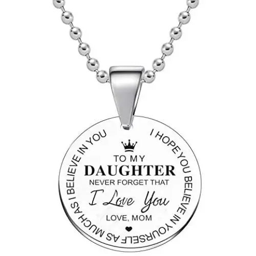 malyunin Inspirational Gifts Necklace to Son Daughter Gift from Mom Dad Never Forget That I Love You Family Jewelry Graduation Gifts malyunin Inspirational Gifts Necklace to Son Daughter Gift from Mom Dad Never Forget That I Love You Family Jewelry Graduation Gifts