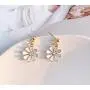HANGO fashion all-match creative earrings, resin petal earrings, multilayer daisy flower earrings, acrylic sweet earrings, suitable for Valentines Day gifts, birthday parties, and Mothers Day gifts