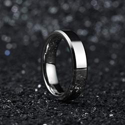 King Will BASIC Mens 4mm/5mm/6mm/7mm/8mm Tungsten Carbide Ring Polished Plain Comfort Fit Wedding Engagement Band