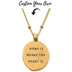 MyNameNecklace Engraved Coin Necklace in Gold Plating with Classic Symbols - Virgin Mary - Jesus Christ - Aphrodite - Hygieia - Hestia - Goddess - Hygieia - Goddess of Health