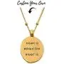 MyNameNecklace Engraved Coin Necklace in Gold Plating with Classic Symbols - Virgin Mary - Jesus Christ - Aphrodite - Hygieia - Hestia - Goddess - Hygieia - Goddess of Health