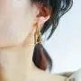 14K Gold Plated U-Shaped Chunky Link Chain Earrings Detachable Minimalist Chain Drop Earrings for Women Girls 14K Gold Plated U-Shaped Chunky Link Chain Earrings Detachable Minimalist Chain Drop Earrings for Women Girls