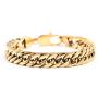 BUNSIKUNG Jewelry Mens 14K Gold Plated 316L Stainless Steel Link Chain Miami Cuban Bracelet