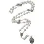TALISMAN4U Seven Sorrows of Mary Rosary Chaplet White Glass Beads Catholic Jewelry Necklace for Women with Rosary Box