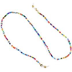 KELITCH Eyeglass Chains for Mask Rainbow Chains Necklace for Women Boho Jewelry Letter Choker Fashion Collares Necklaces Sunglass Chains