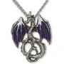Mystical Purple Dragon Medieval Renaissance Pendant Necklace Mystical Purple Dragon Medieval Renaissance Pendant Necklace