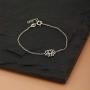 Vanbelle Sterling Silver Jewelry Lotus Charm Bracelet with Rhodium Plating for Women and Girls