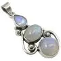 SilverStarJewel Natural Rainbow Moonstone tcw 8.0 Pendant 1.6'' 925 Solid Silver SilverStarJewel Natural Rainbow Moonstone tcw 8.0 Pendant 1.6'' 925 Solid Silver