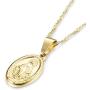 Finrezio 14K Gold-Plated Catholic Christian Jewelry Cross and Virgin Mary Pendant Necklace for Women Multilayer Necklace Set