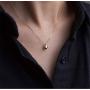 Dainty Teardrop Necklace for Women Girls Sterling Silver Minimalist Simple Tiny Oval Bead Beans Pear-Shaped Pendant Choker BFF Necklace Fashion Adjustable Chain 18'' Jewelry Wedding Birthday Gift