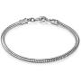 Angemiel 925 Sterling Silver Snake Chain Bracelet for European Bracelets Charms Bead