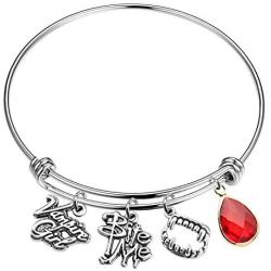 CENWA Vampire Girl Charm Bracelet Vampire Fans Gift Halloween Jewelry