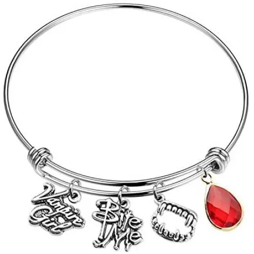 CENWA Vampire Girl Charm Bracelet Vampire Fans Gift Halloween Jewelry