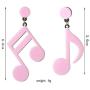 Acrylic Musical Note Stud Earrings Fun Cartoon Asymmetrical Music Note Earrings Punk Note Musical Drop Dangle Earrings for Women Girls