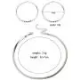 2 Pcs 14K Gold/Silver Plated Adjustable 5MM Flat Snake Chain Herringbone Choker Necklace & Geometric Big Hoop Earrings Simple Dainty Jewelry Set for Women Girl