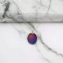 Ms.Iconic 17x22MM Oval Disc Rainbow Mood Charm Color Change Necklace Color Changing Jewelry Bridesmaid Wedding Gift for Her