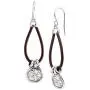 Silpada Medallion Drop Earrings in Sterling Silver & Leather Silpada Medallion Drop Earrings in Sterling Silver & Leather