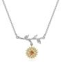 Iefil Sunflower Necklace for Women Girls, You are My Sunshine Sunflower Necklace Sunflower Heart Necklace Dainty Sunflower Pendant Sunflower Jewelry Gifts for Women Girls