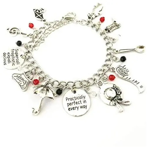 Universe of Fandoms Mary Poppins Charm Bracelet Gifts for Women girl Universe of Fandoms Mary Poppins Charm Bracelet Gifts for Women girl