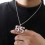 LuxglitterLin Baseball Jersey Number 45 Pendant Necklace Inspiration Punk Initial Stainless Steel Jewelry for Men 3mm Keel Link Chain 25mm High