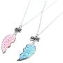 MJartoria BFF Necklaces for 2 - Split Heart Mermaid Tail Pendant Best Friends Forever Friendship Necklace Gifts for Girls
