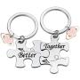 HN HNHB Better Together Couple Keychain Lover Long Distance Relationship Gift Energetic Warm Heart Jewelry Gifts
