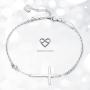 AmorAime 925 Sterling Silver Cross Bracelet for Women Dainty Religious Bracelet Christian Believe Faith Bracelet CZ Adjustable Girls Jewelry for Christmas or Birthday