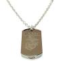 Gwendelicious Jewelry US Marine Corps - Engraved Dog Tag Urn Pendant Necklace - Solid Stainless Steel - Hung on a Matching Chain
