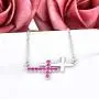 YL Womens Sideways Cross Necklace 925 Sterling Silver Polished Double Criss Pendant Cubic Zirconia Jewelry YL Womens Sideways Cross Necklace 925 Sterling Silver Polished Double Criss Pendant Cubic Zirconia Jewelry