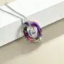 TOUPOP s925 Sterling Silver I Love You Mom Love Heart Best Mom Pendant Necklace Crystal Jewelry Gifts for Women Mom Mother Grandma Nana Wife Birthday Mothers Day