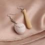 BAUNA Baseball Earrings 3D Baseball Pendant Dangle Earrings Asymmetric Earrings Jewelry for Sport Lover Baseball Games leather teardrop earrings Gifts