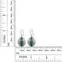 1.64 Ctw Pear Green Emerald 925 Sterling Silver Dangle Earring For Women By Orchid Jewelry