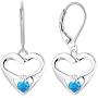 JO WISDOM Women Claddagh Earrings,925 Sterling Silver Irish Celtic Claddagh Love Heart Drop & Dangle Leverback Earrings