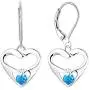 JO WISDOM Women Claddagh Earrings,925 Sterling Silver Irish Celtic Claddagh Love Heart Drop & Dangle Leverback Earrings