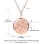 U7 Women Girls Photo Locket Pendant Heart/Round Shaped Fashion Jewelry 18K Gold Plated Necklace, with Custom Image or Text Engrave Service
