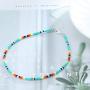 Yalice Boho Choker Necklace Chain Rainbow Seed Bead Necklaces Jewelry for Women and Girls