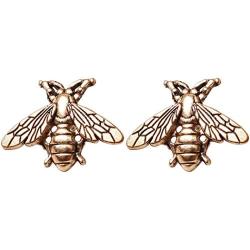 AnaPin Retro Bee Brooch Pin 2 Pcs Set Enamel Pins Lapel Badges Gold