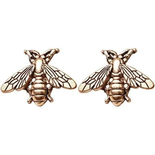 AnaPin Retro Bee Brooch Pin 2 Pcs Set Enamel Pins Lapel Badges Gold AnaPin Retro Bee Brooch Pin 2 Pcs Set Enamel Pins Lapel Badges Gold