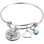 Phoenix Angela to My Best Friends Bracelets- Not Sisters by Blood But Sisters by Heart Inspirational Birthday Gifts Charm Engraved Bangle for Women Sister Gift Jewelry