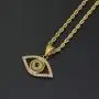 Moca Jewelry Hip-Hop Evil Eye Pendant Stainless Steel Chain Rhinestone Crystal Necklace for Men Women Moca Jewelry Hip-Hop Evil Eye Pendant Stainless Steel Chain Rhinestone Crystal Necklace for Men Women