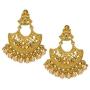 Bindhani Womens Indian Style Bollywood Jewellery Maang Tika Headpiece Bridal Hair Accessories Bridesmaid Wedding Traditional Bahubali Gold Plated Chandbali Kundan Earrings Mang Tikka Jewelry