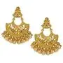 Bindhani Womens Indian Style Bollywood Jewellery Maang Tika Headpiece Bridal Hair Accessories Bridesmaid Wedding Traditional Bahubali Gold Plated Chandbali Kundan Earrings Mang Tikka Jewelry