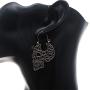 Skull Head Dangle Drop Earrings Punk Gothic Ghost Head Small Hoop Earrings for Women Girls Halloween Decor Jewelry Gifts